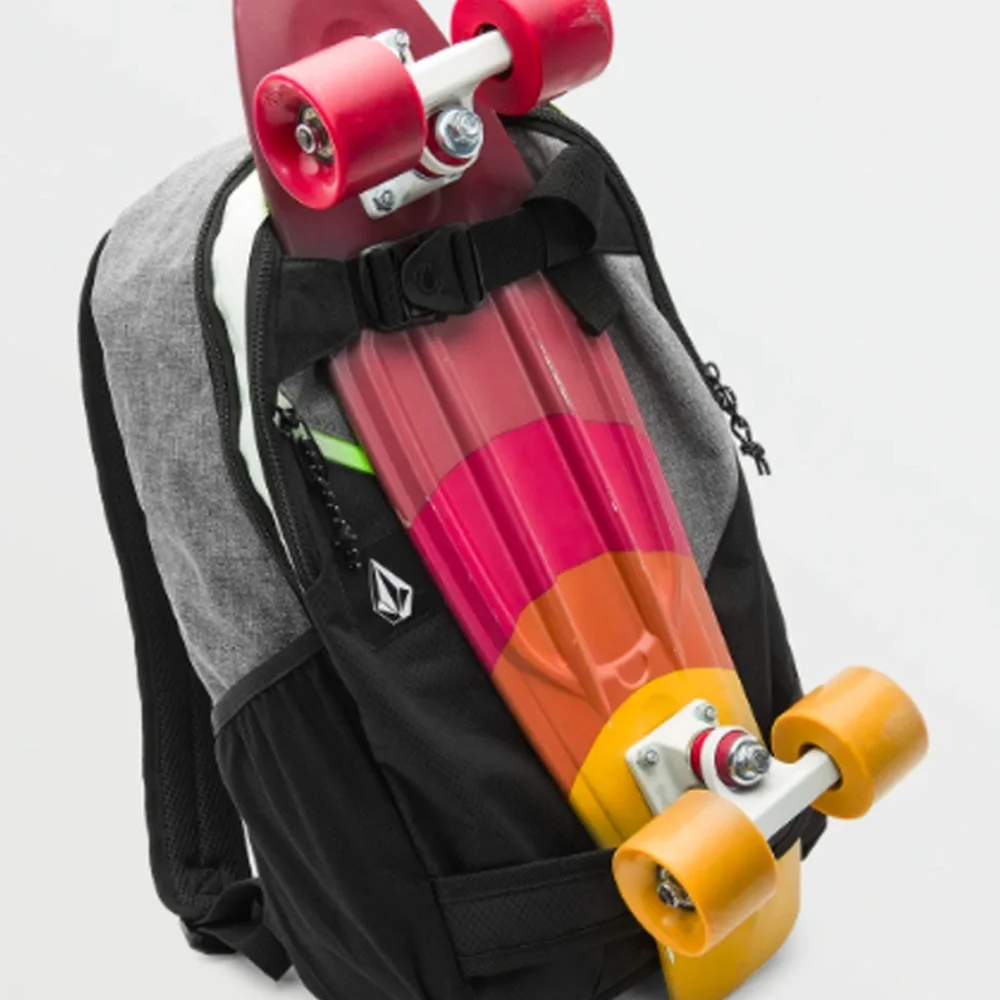 Volcom Gray and Neon Yellow Accent Backpack